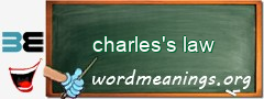 WordMeaning blackboard for charles's law